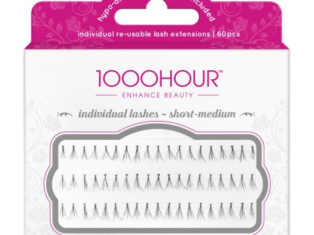 1000 Hour Individual Lashes - Black Flared Short 60pc Online now