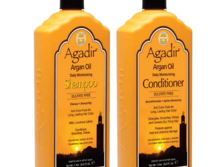 Agadir Argan Oil Daily Moisturizing Shampoo and Conditioner 1000ml Bundle Hot on Sale